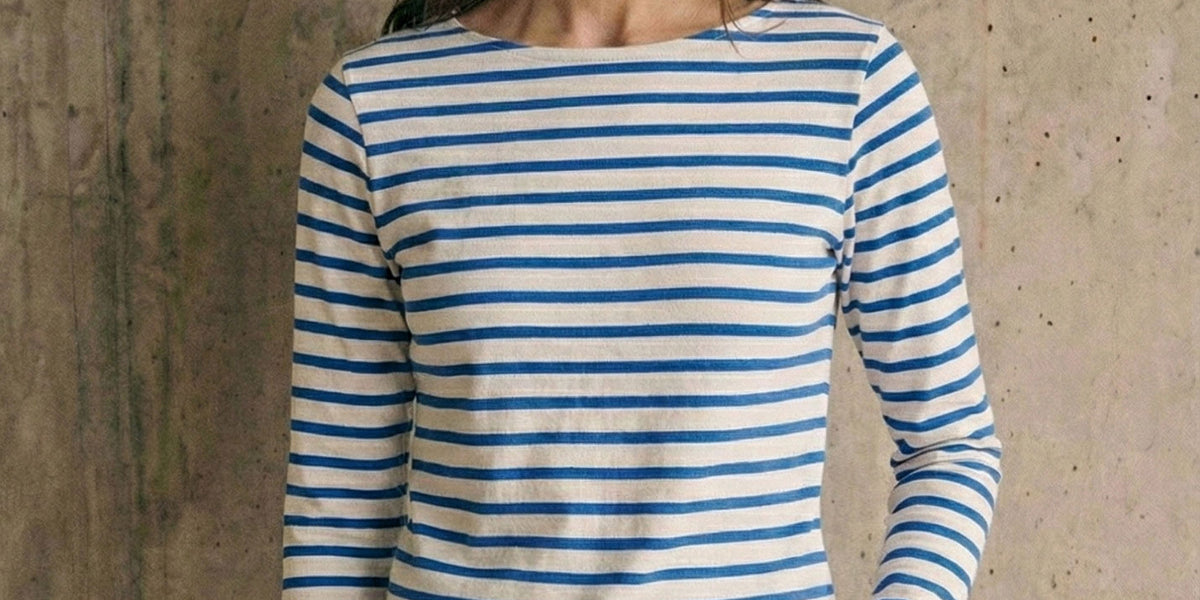 MINQUIDAME - Breton Striped Shirt with Long Sleeve | Soft Cotton