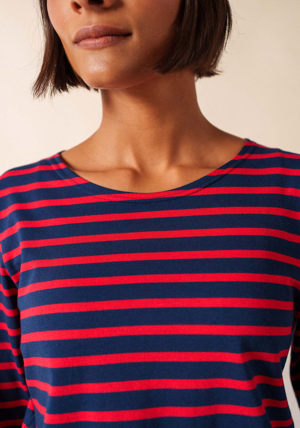 Minquidame Breton Shirt (NAVY / RED)