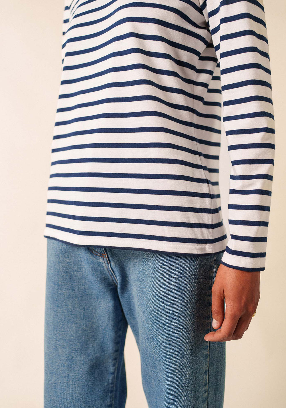 Minquidame Breton Shirt (WHITE / NAVY)