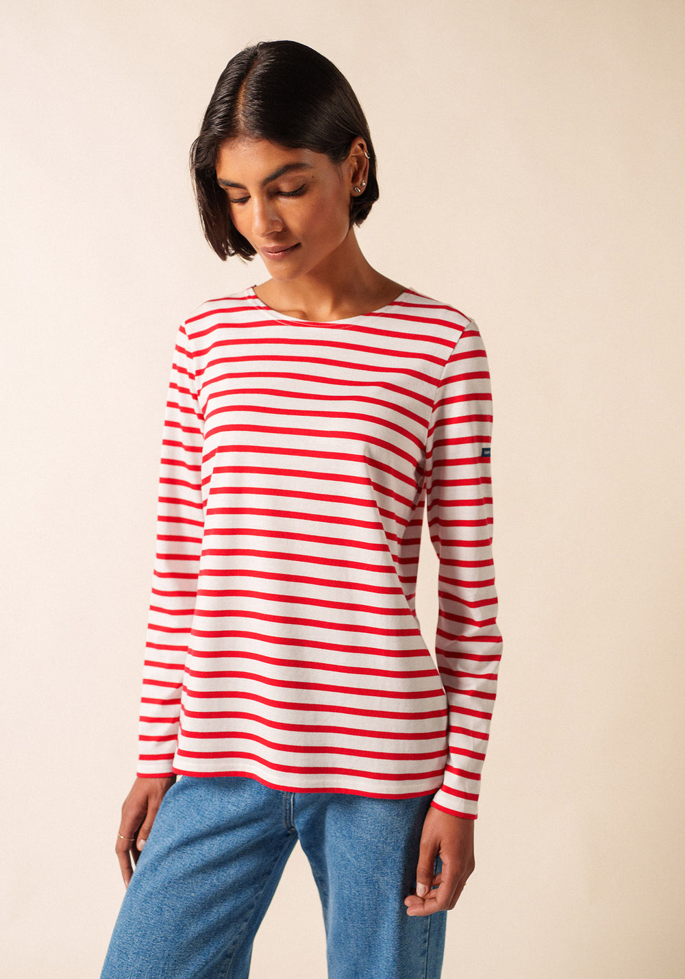 Minquidame Breton Shirt (WHITE / RED)