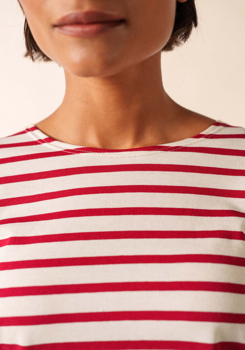 Minquidame Breton Shirt (ECRU / MAROON)