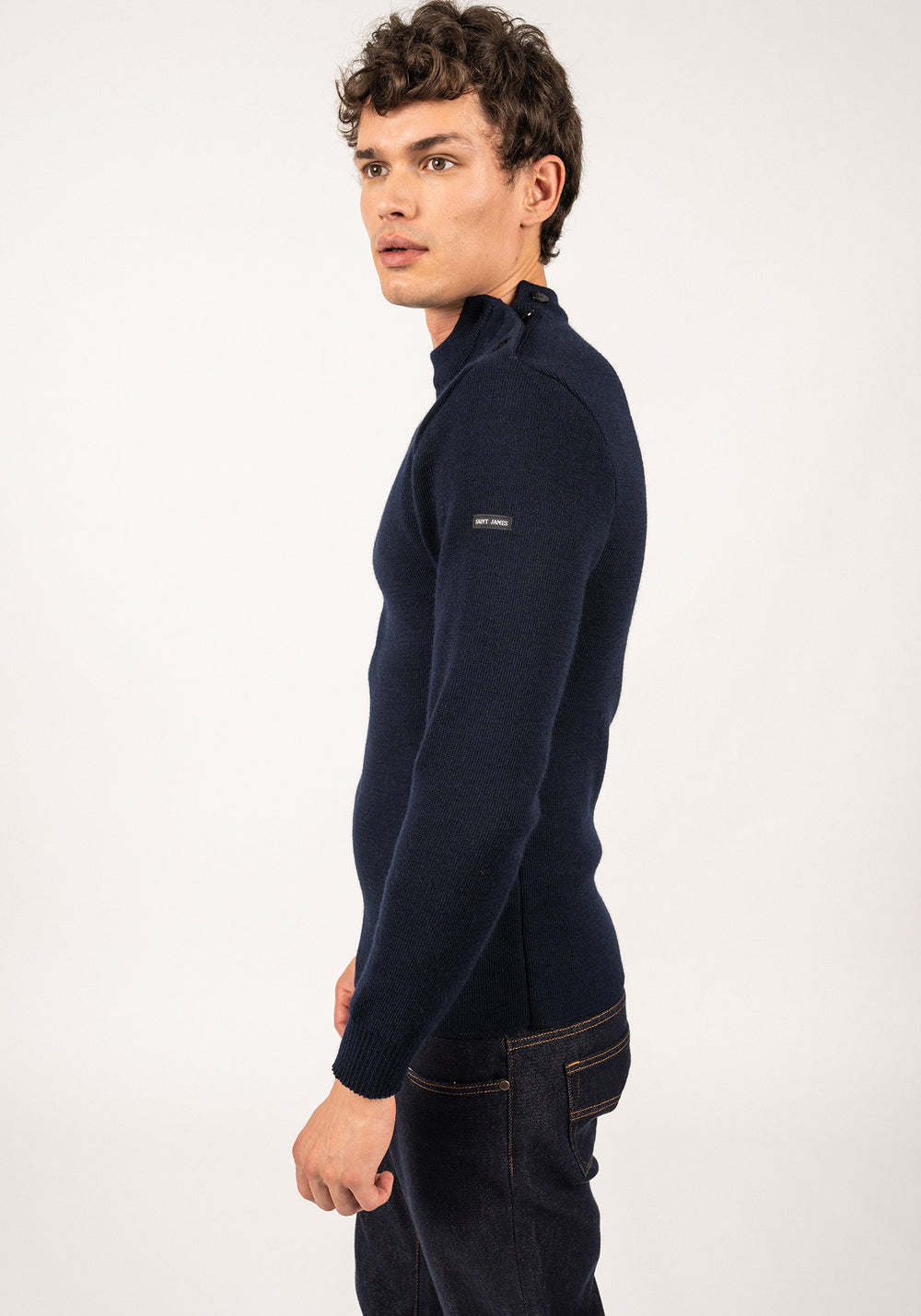 MATELOT Wool Fisherman Sweater (NAVY)