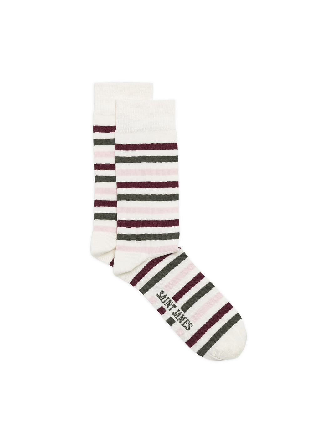MULTICOLOR SOCKS II (IVORY / MOSS GREEN)
