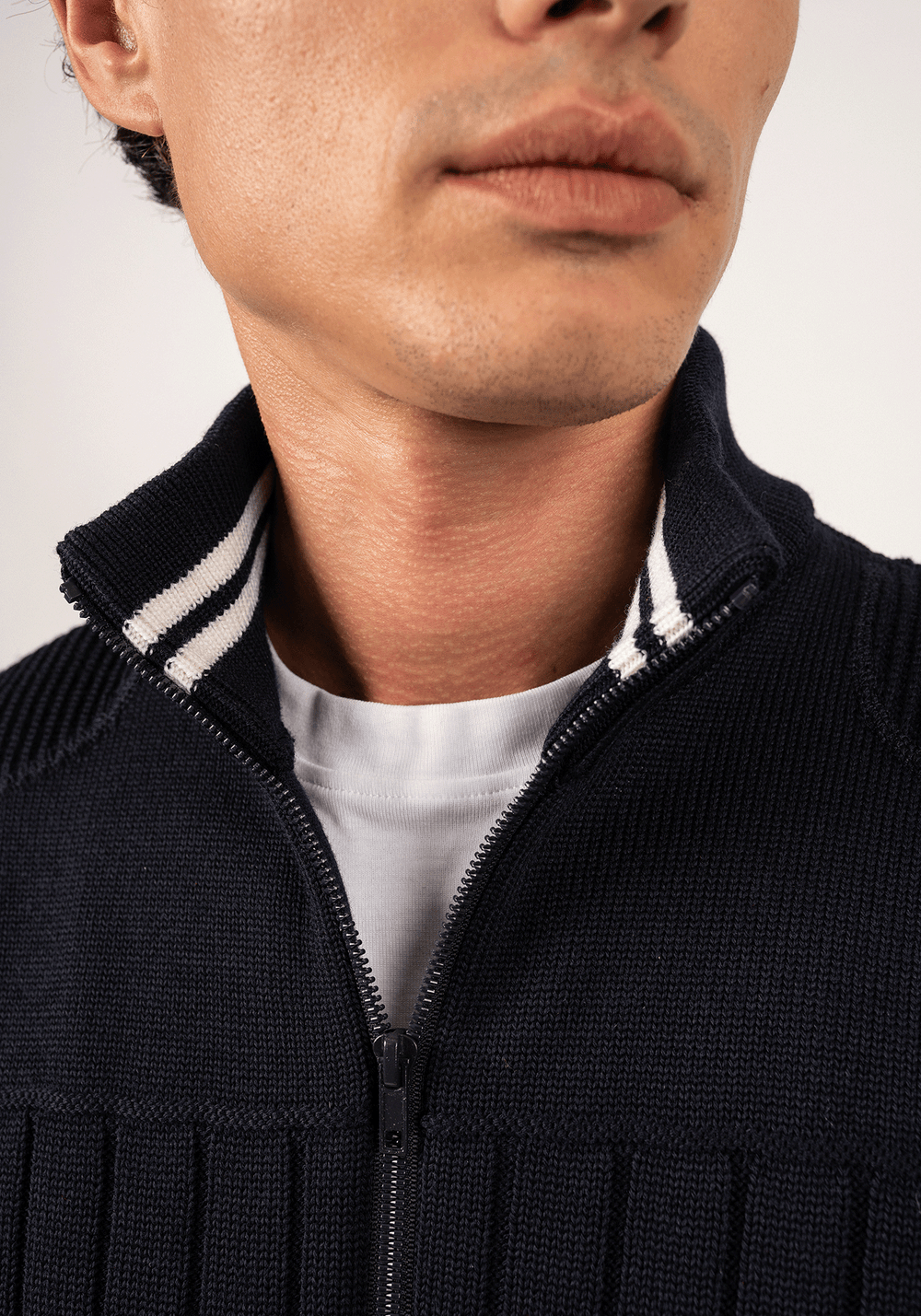 Calypso Reedit Zip Jacket (NAVY / WHITE)