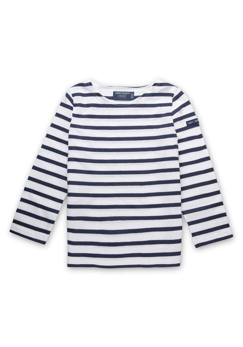 Minquiers Kids Breton Shirt (WHITE / NAVY)