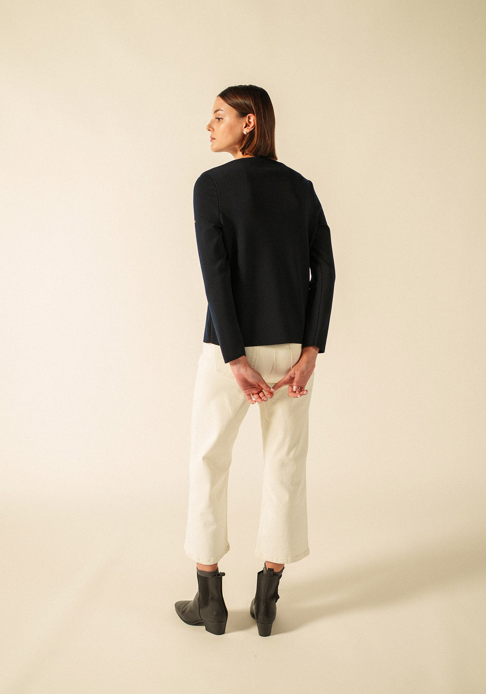 BREVANDS V-Neck Cardigan (NAVY)