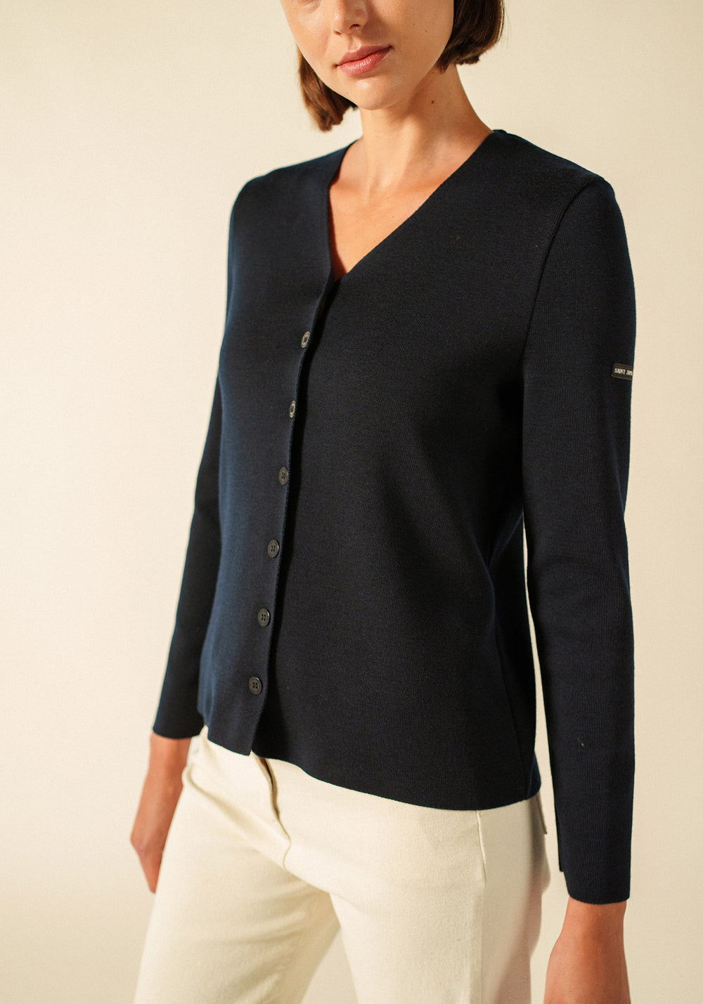 BREVANDS V-Neck Cardigan (NAVY)