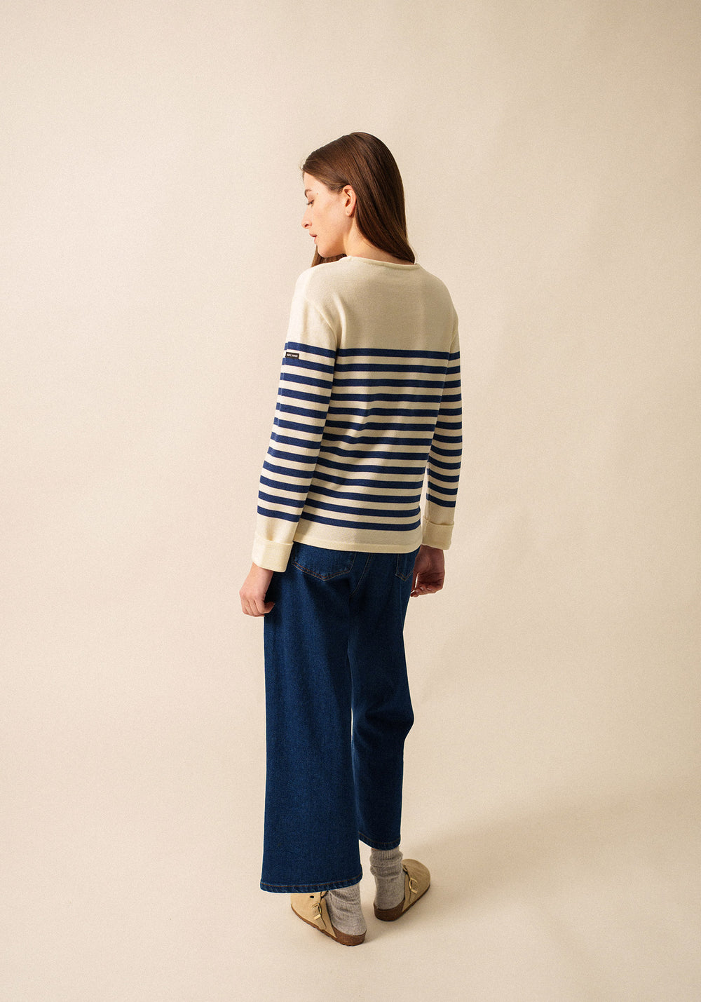 Ecrins Striped Sweater (IVORY / DENIM BLUE)