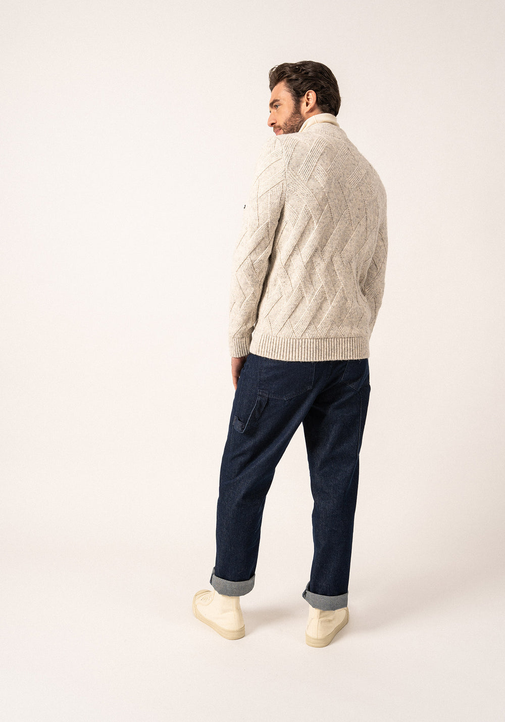 NEUCHATEL Henley Sweater (LIGHT GRAY MELANGE)