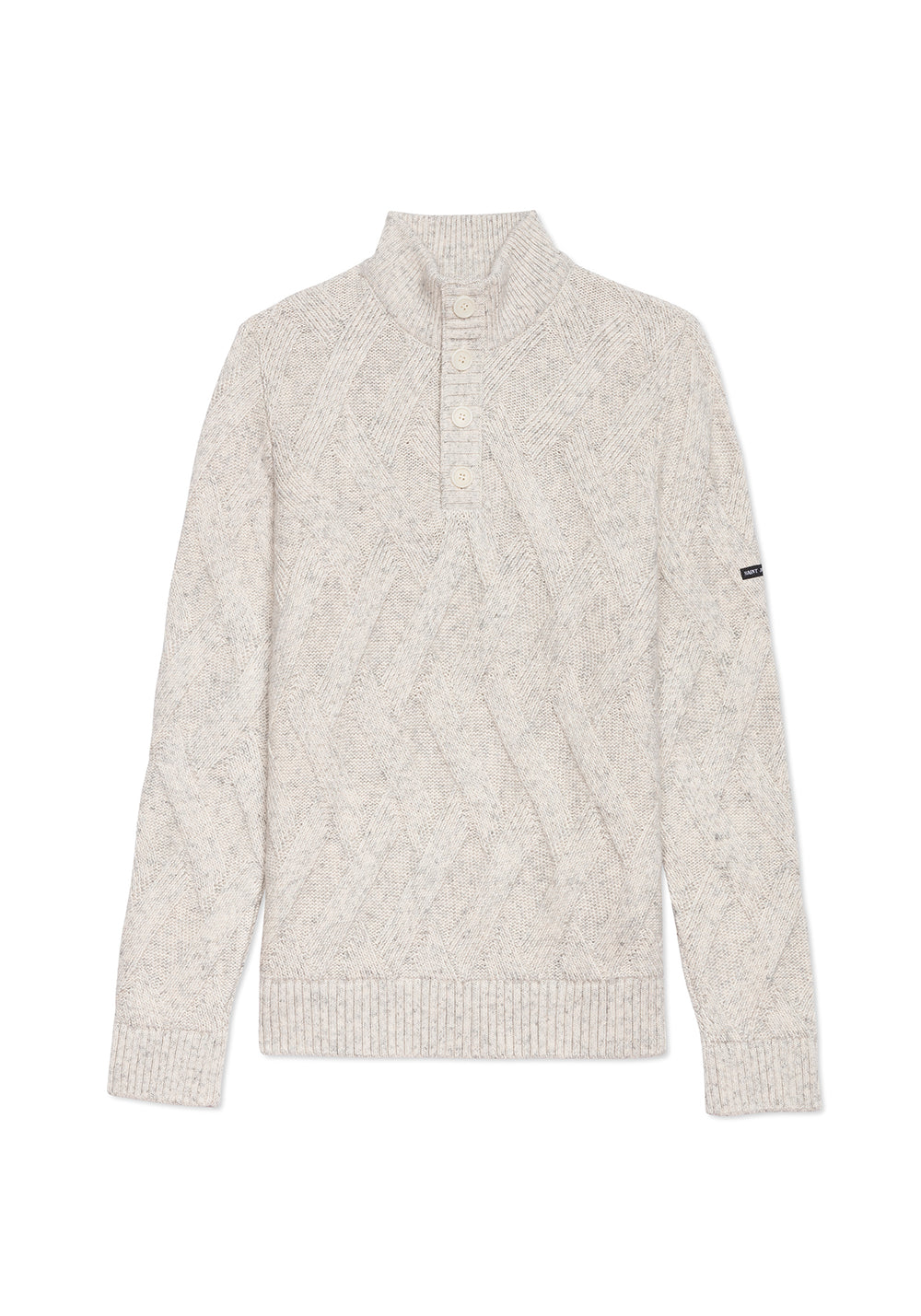 NEUCHATEL Henley Sweater (LIGHT GRAY MELANGE)