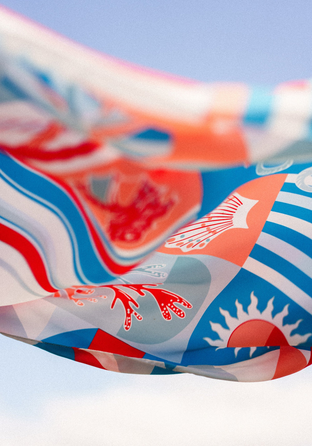 Seabed print square scarf (PLAY)