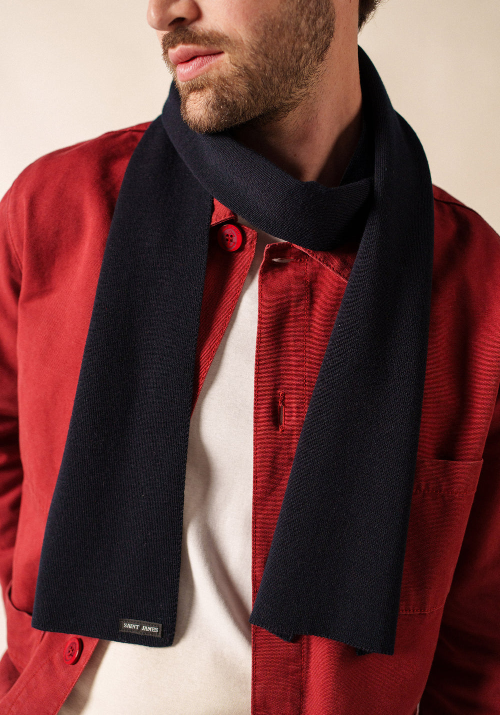 DUGUAY Wool Scarf (NAVY)