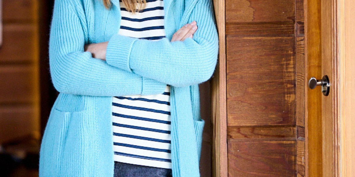 Women's Long Shawl Collar Wool Jacket Jade Saint James® Official