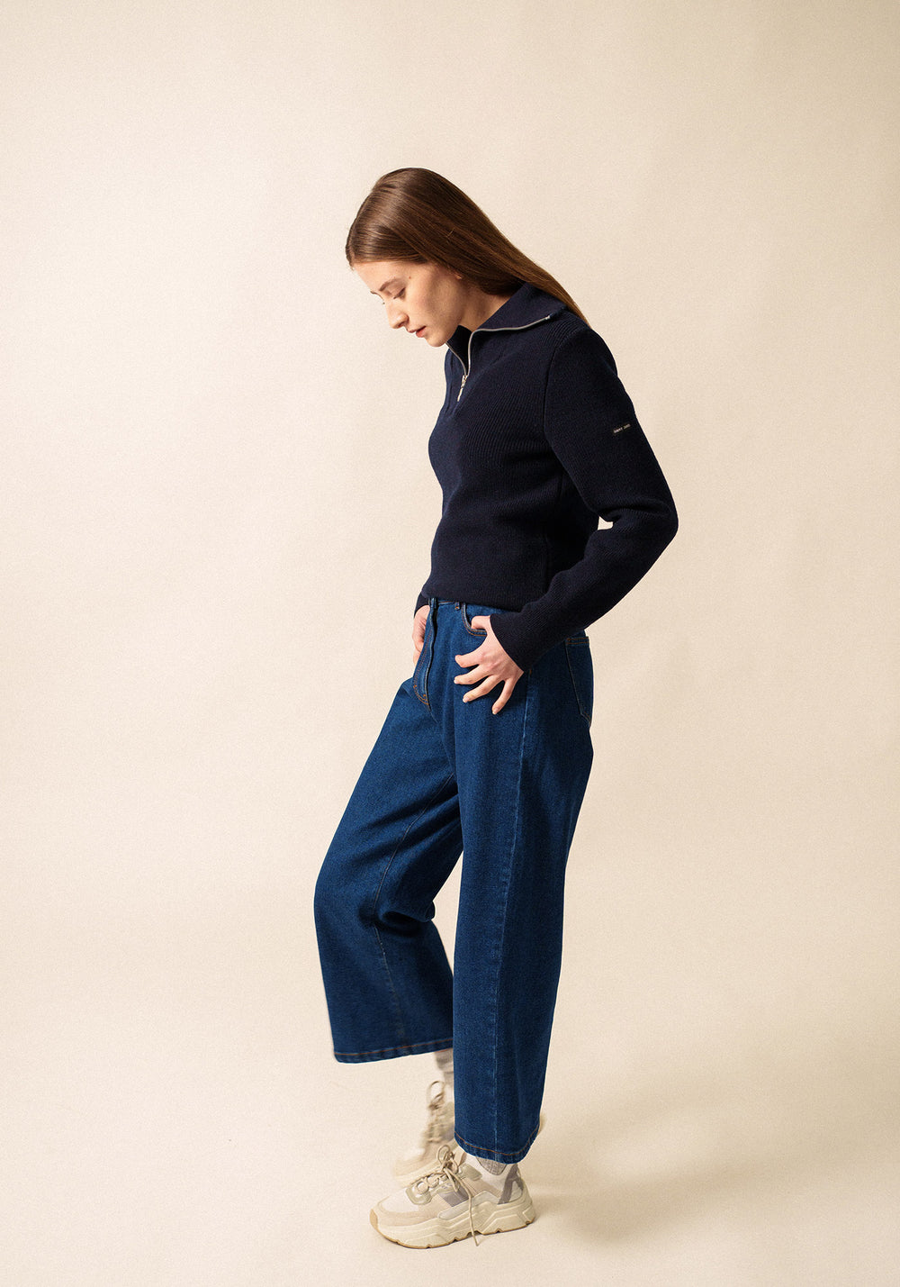 Sallanches Trucker Sweater (NAVY)