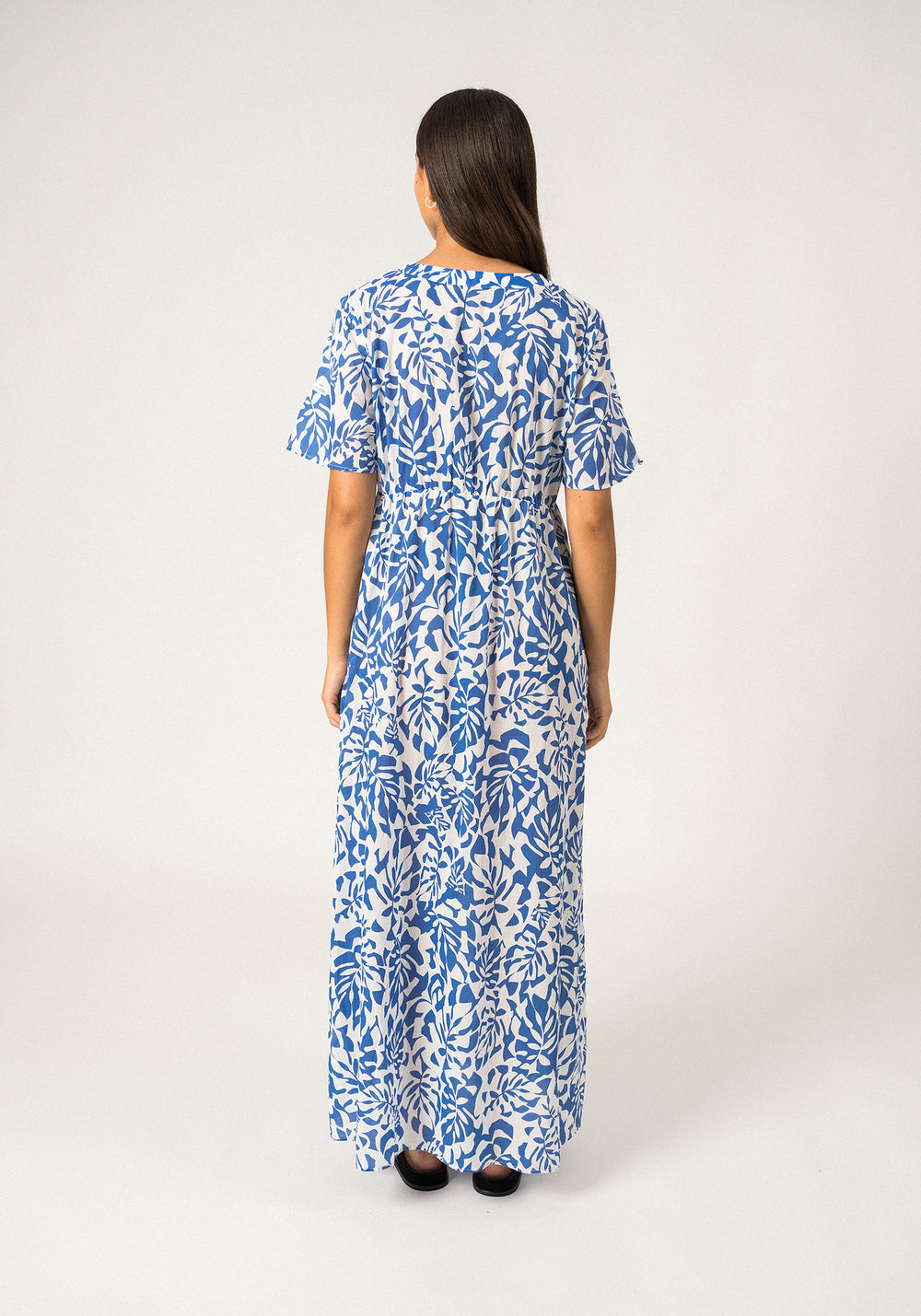 Cecilia Maxi Dress (WHITE / MER BLUE)