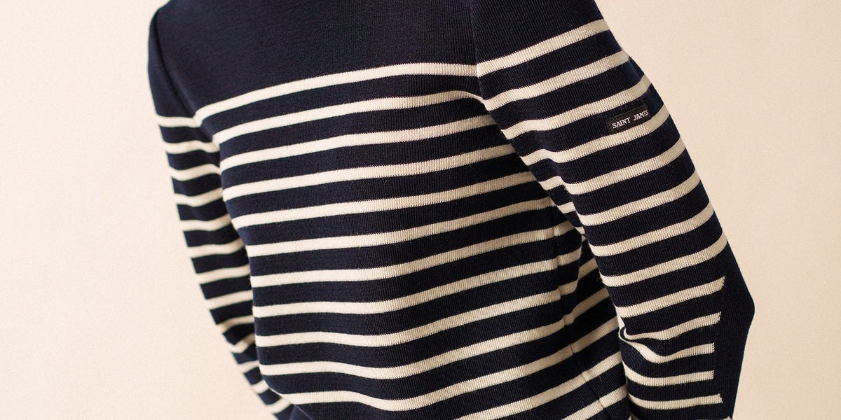 Breton Striped Sweater with Button Shoulder for Women | Saint