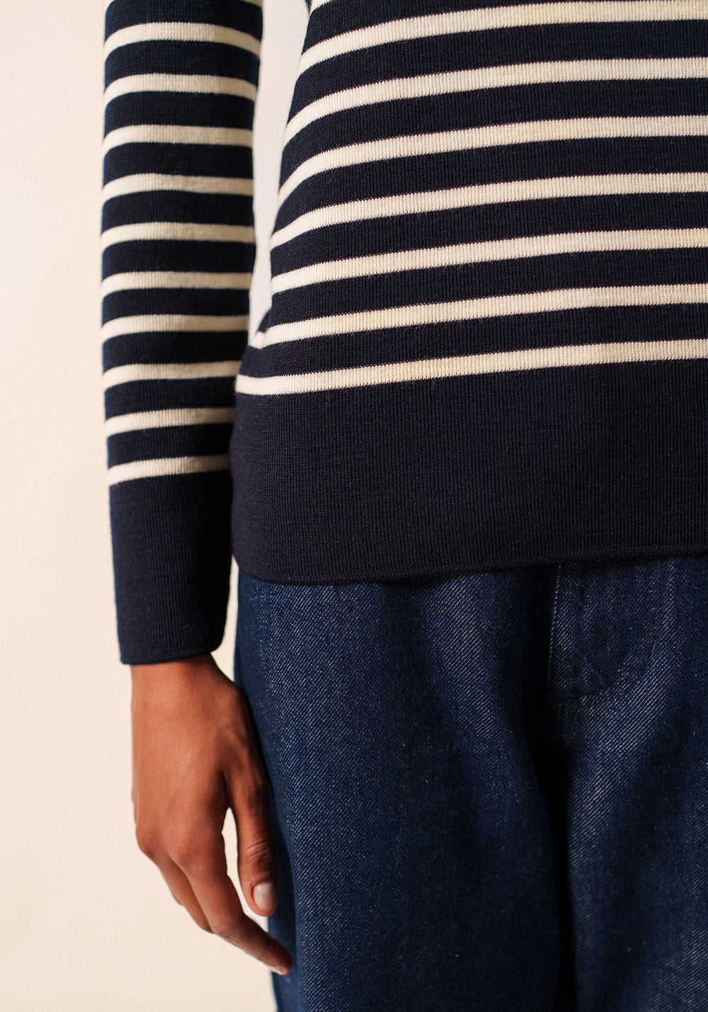 Bregancon Breton Sweater (NAVY / IVORY)