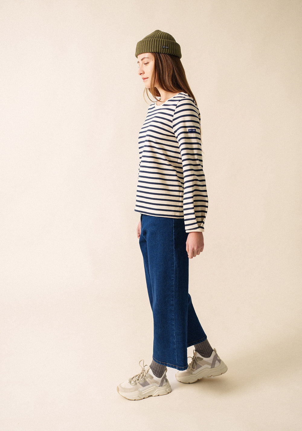 Yvoire Striped Top (ECRU / NAVY)