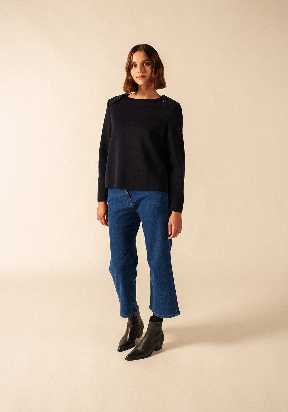 Modane Wool Sweater (NAVY)