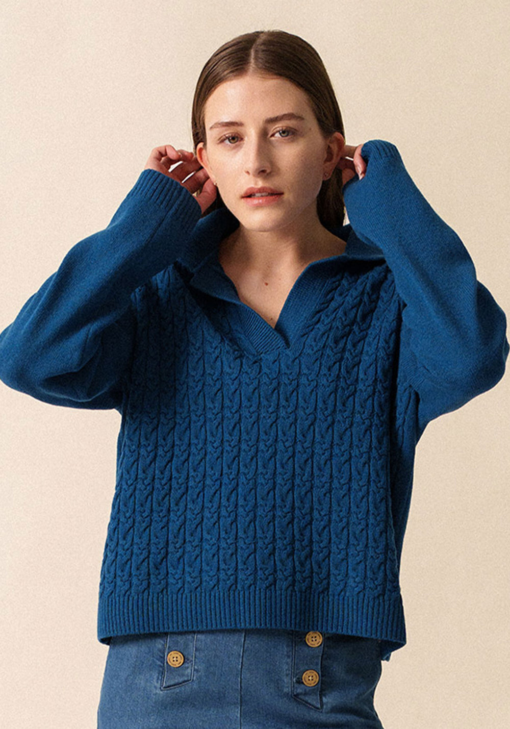 Samoens Wool Sweater (DEEP TEAL)