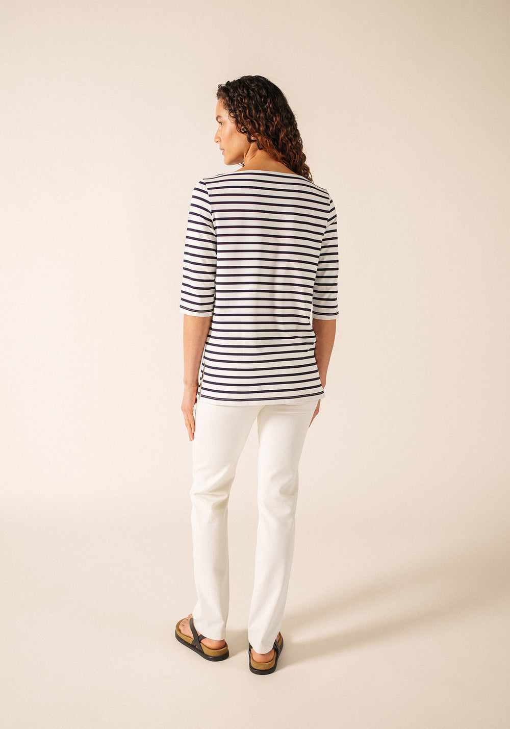 Phare Anti-Uv Striped Tunic (WHITE / NAVY)