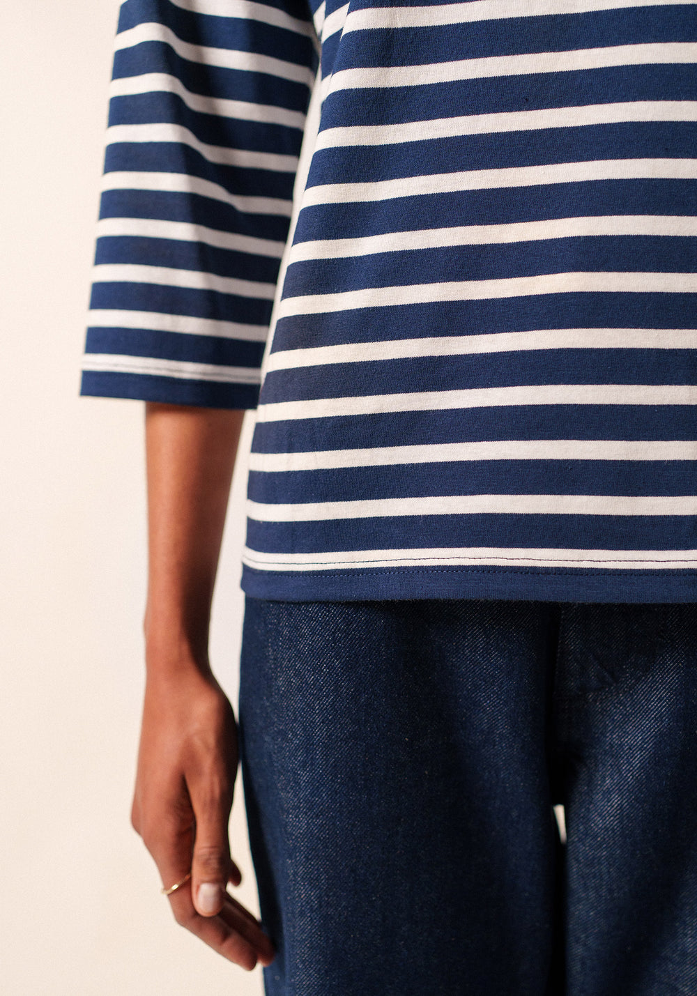 GALATHEE II Breton Striped Top (NAVY / WHITE)