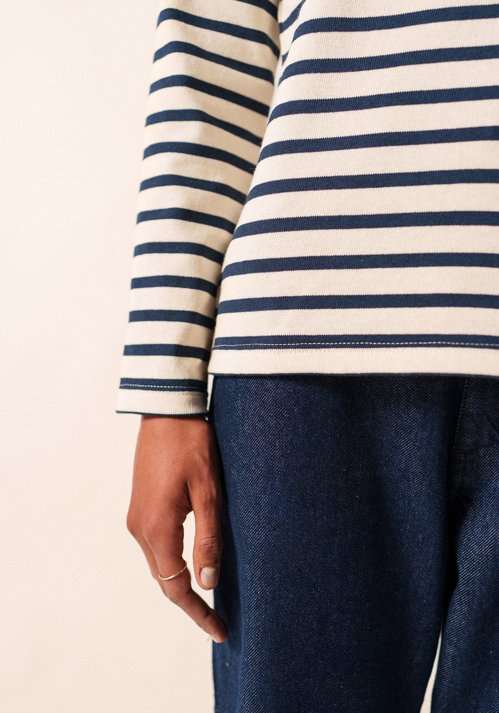 Meridame II Breton Shirt (ECRU / NAVY)