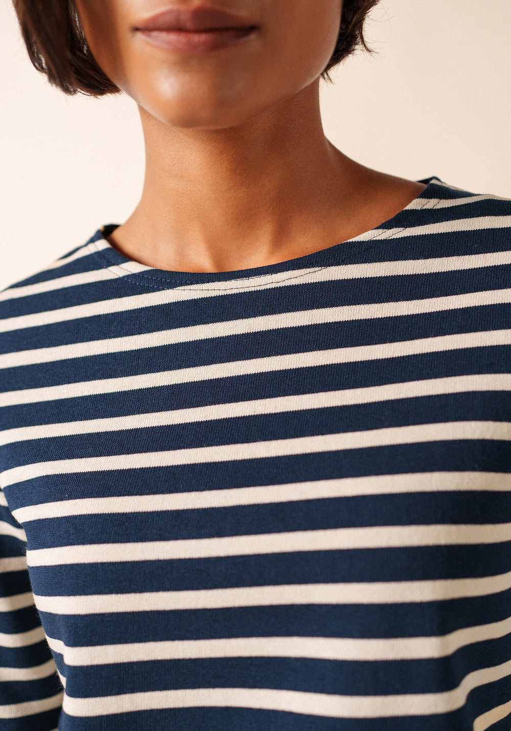 Meridame II Breton Shirt (NAVY / ECRU)