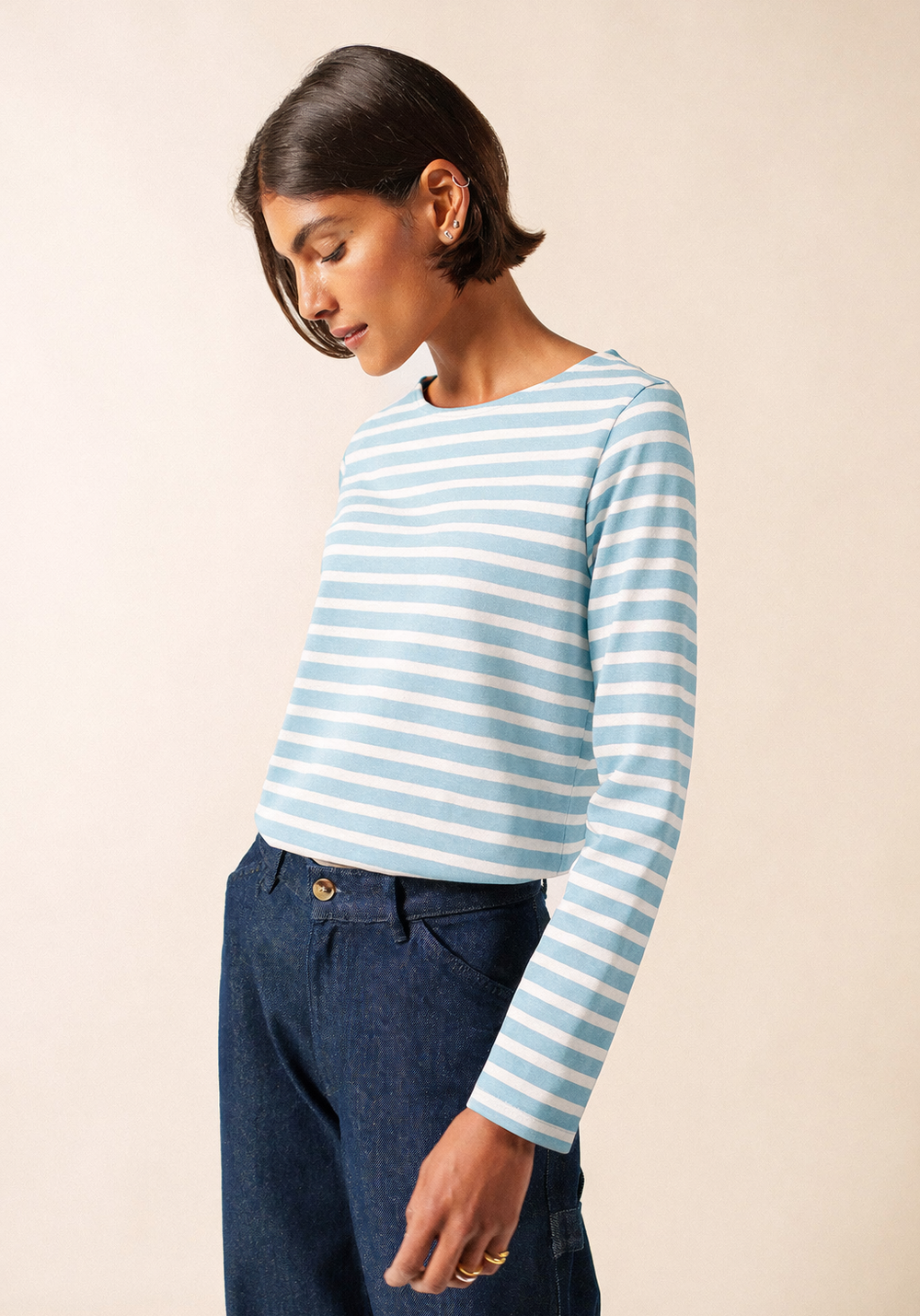 Meridame II Breton Shirt (SKYLIGHT BLUE / WHITE)
