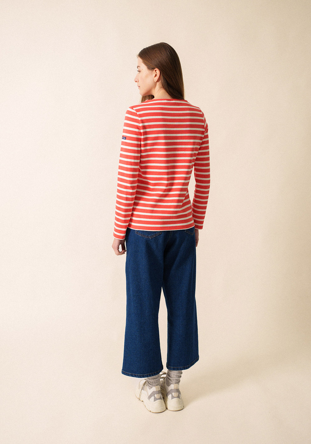 Meridame II Breton Shirt (CORAL / WHITE)