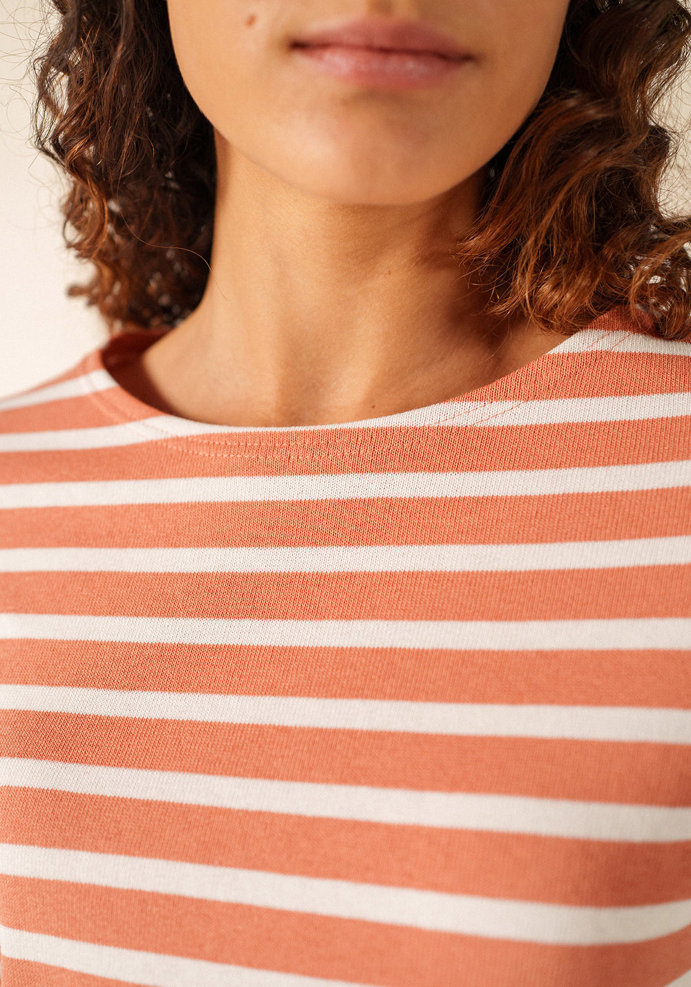 MERIDAME II Breton Shirt (CLAY / WHITE)