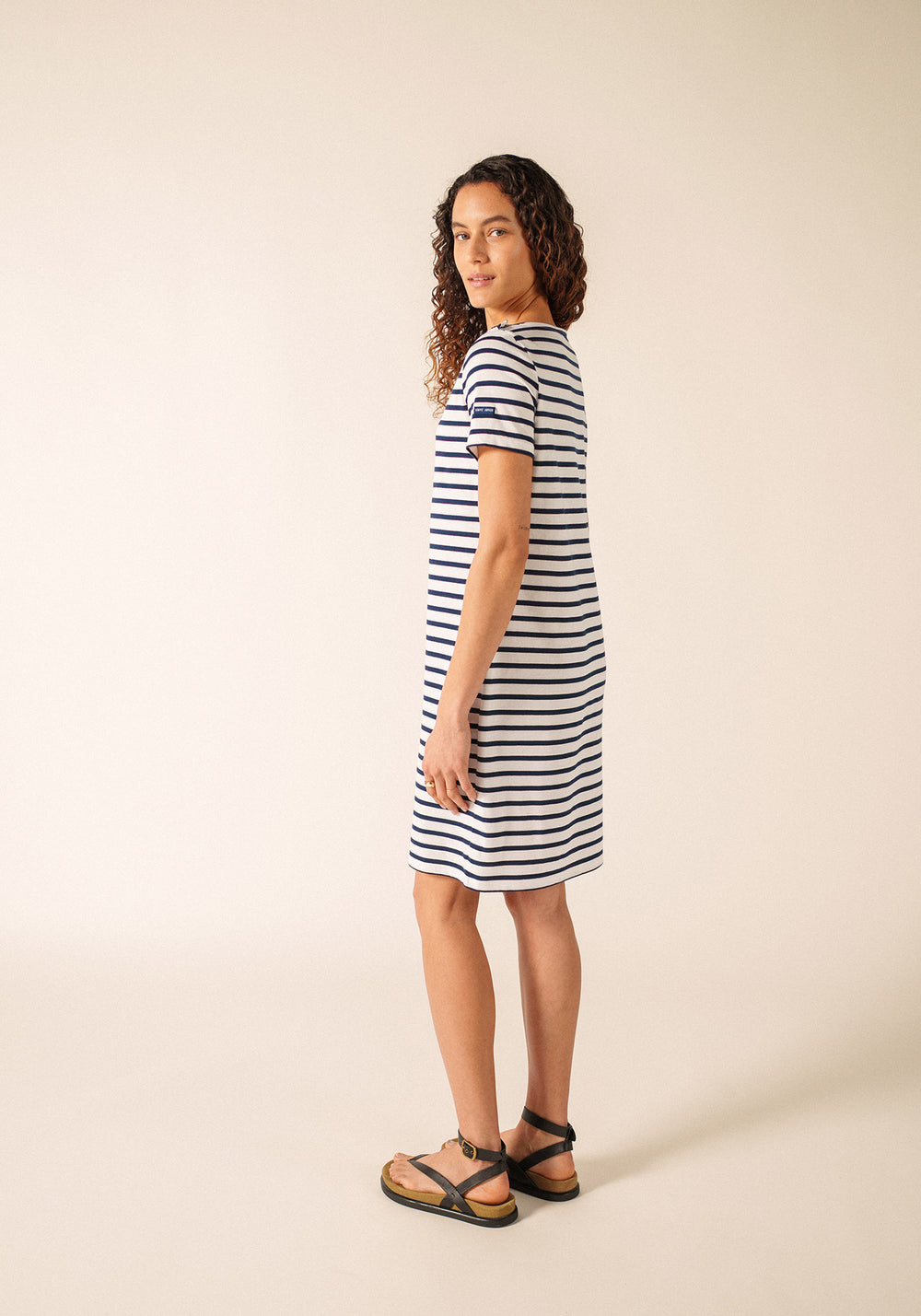 Villefranche Nautical Dress (WHITE / NAVY)