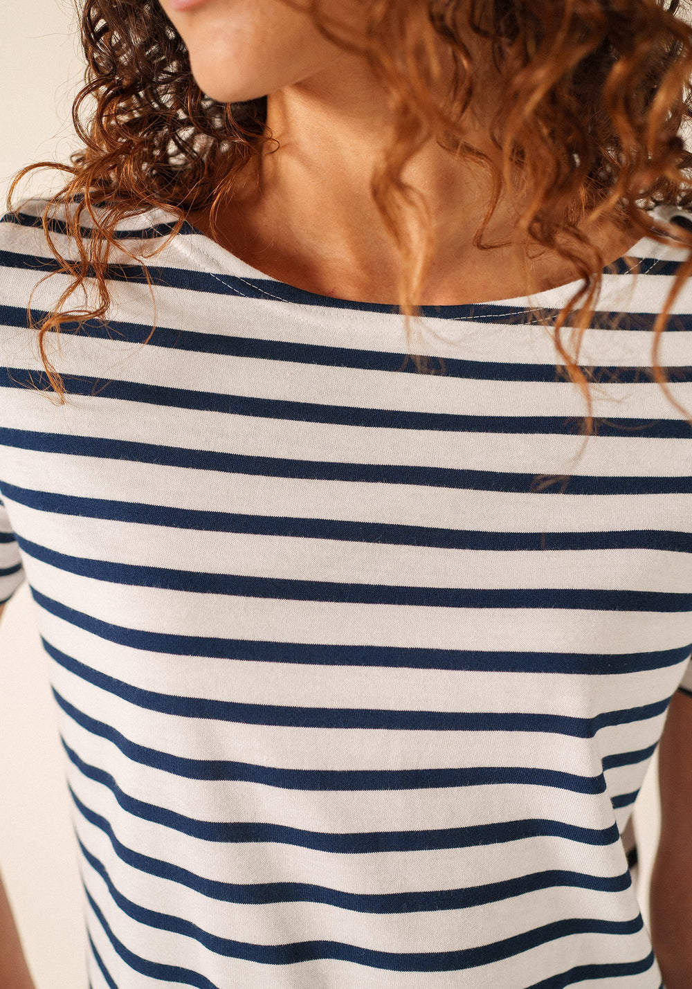 Villefranche Nautical Dress (WHITE / NAVY)