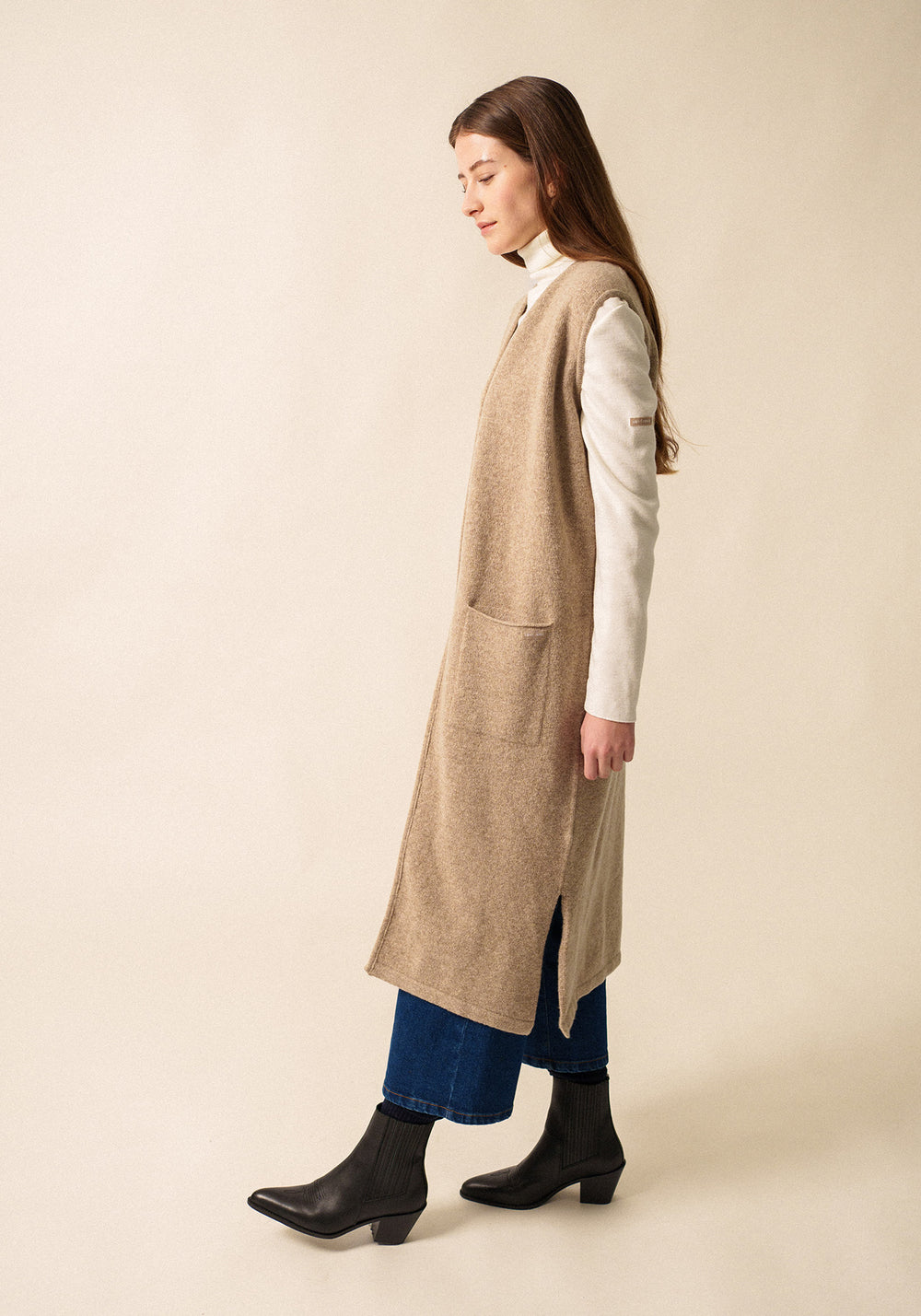 Geneve Knit Vest (BEIGE)