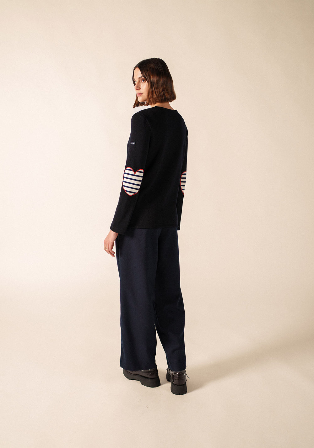 VAUJANY GEMINI SWEATER Wool Sweater (NAVY / ECRU / RED)