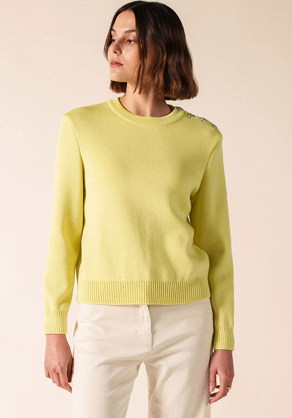 CANCALE Fisherman Sweater for Women (BUTTER YELLOW )