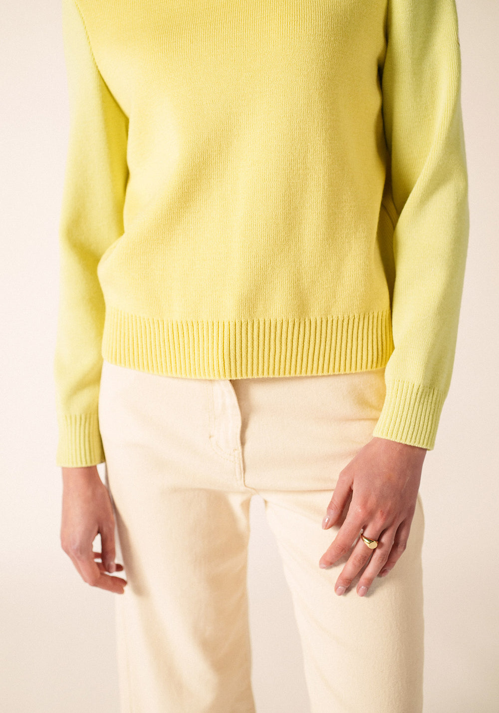 CANCALE Fisherman Sweater for Women (BUTTER YELLOW )