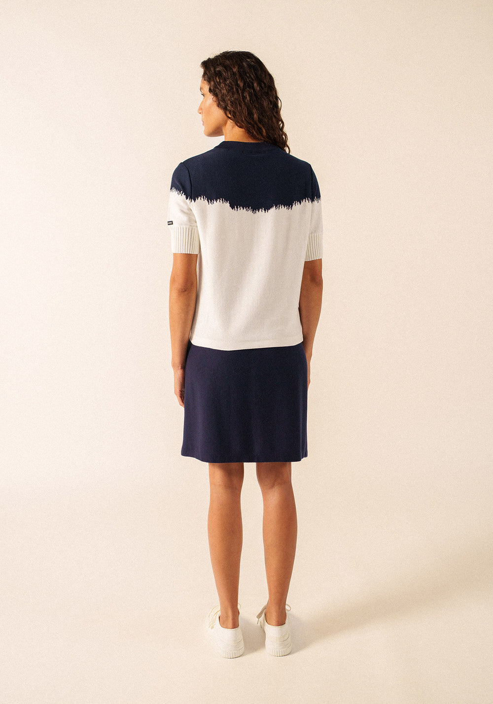 Nicosie sweater x Isabelle Ballu (IVORY / NAVY)