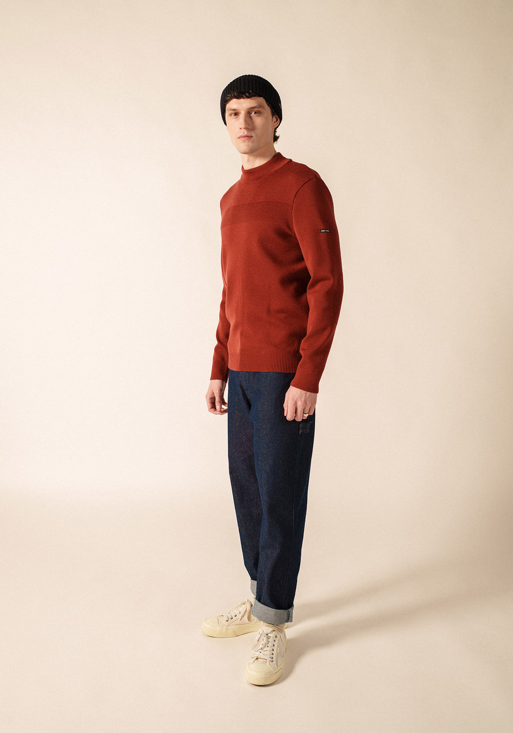 ARDIDEN Textured Crewneck Sweater (TERRACOTTA)