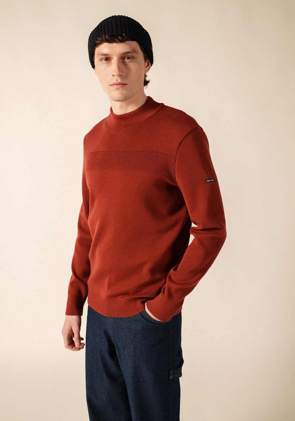 ARDIDEN Textured Crewneck Sweater (TERRACOTTA)