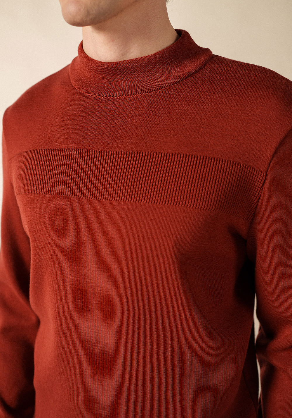 ARDIDEN Textured Crewneck Sweater (TERRACOTTA)