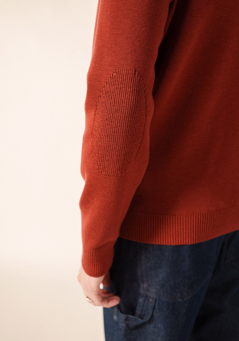 ARDIDEN Textured Crewneck Sweater (TERRACOTTA)