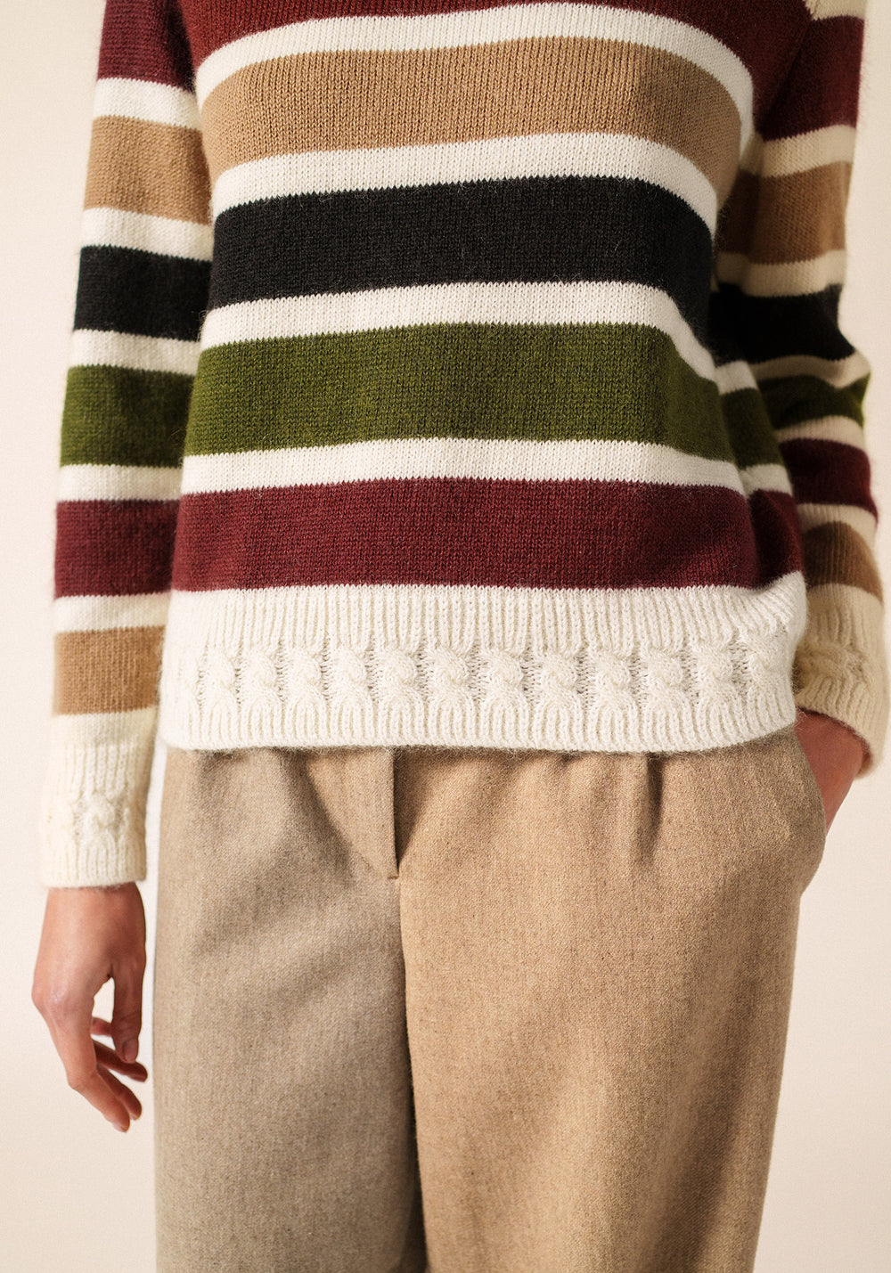 ANDORRE Striped Mohair Sweater (HIGHLANDS)