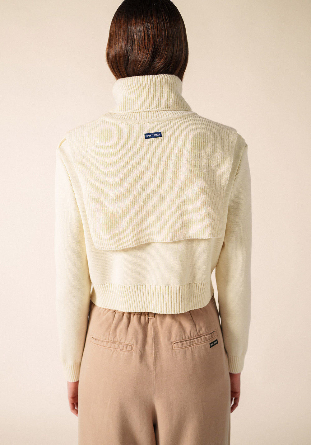 SCARF COLLAR in Wool (IVORY)
