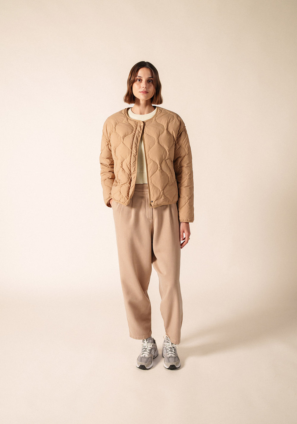 ST CAROLE Puffer Jacket (DARK BEIGE)