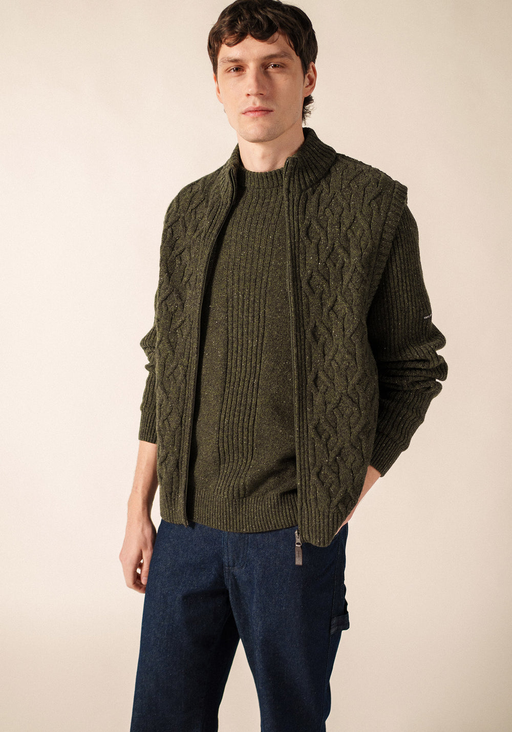 PERTH Vest (MOSS GREEN MELANGE)