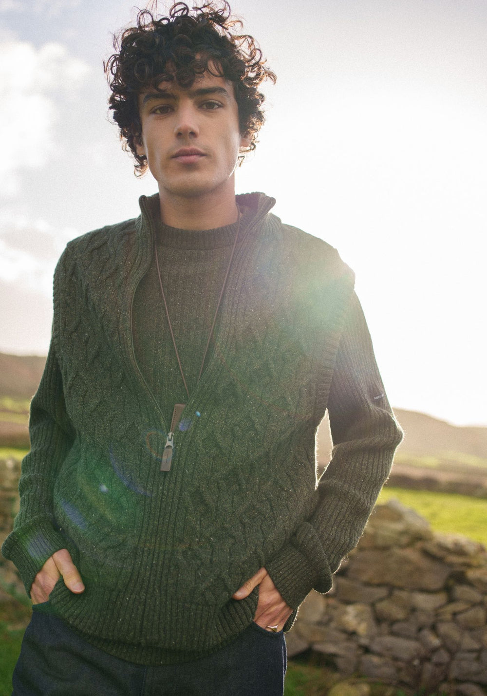 PERTH Vest (MOSS GREEN MELANGE)