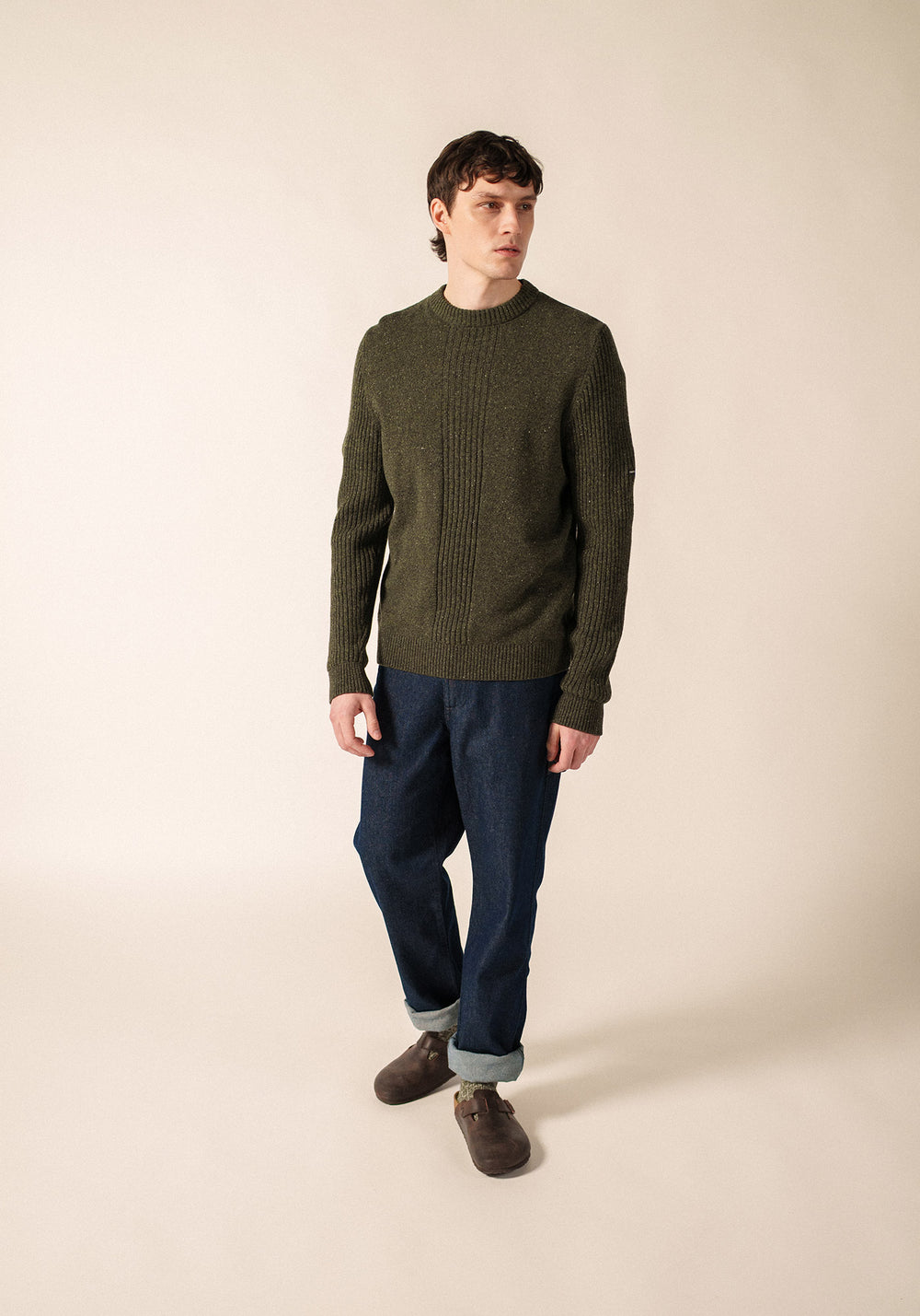 GREENFIELD Sweater (MOSS GREEN MELANGE)