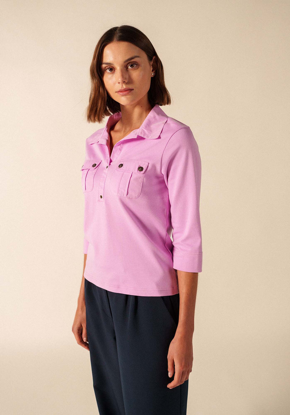 OLERON Polo Shirt (TEA ROSE PINK)