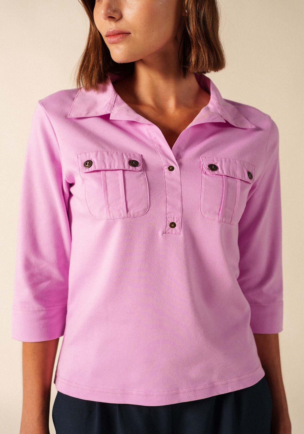 OLERON Polo Shirt (TEA ROSE PINK)